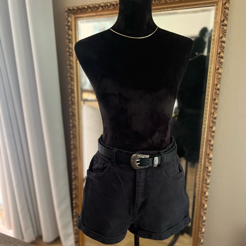 Cotton-On Black Denim Shorts